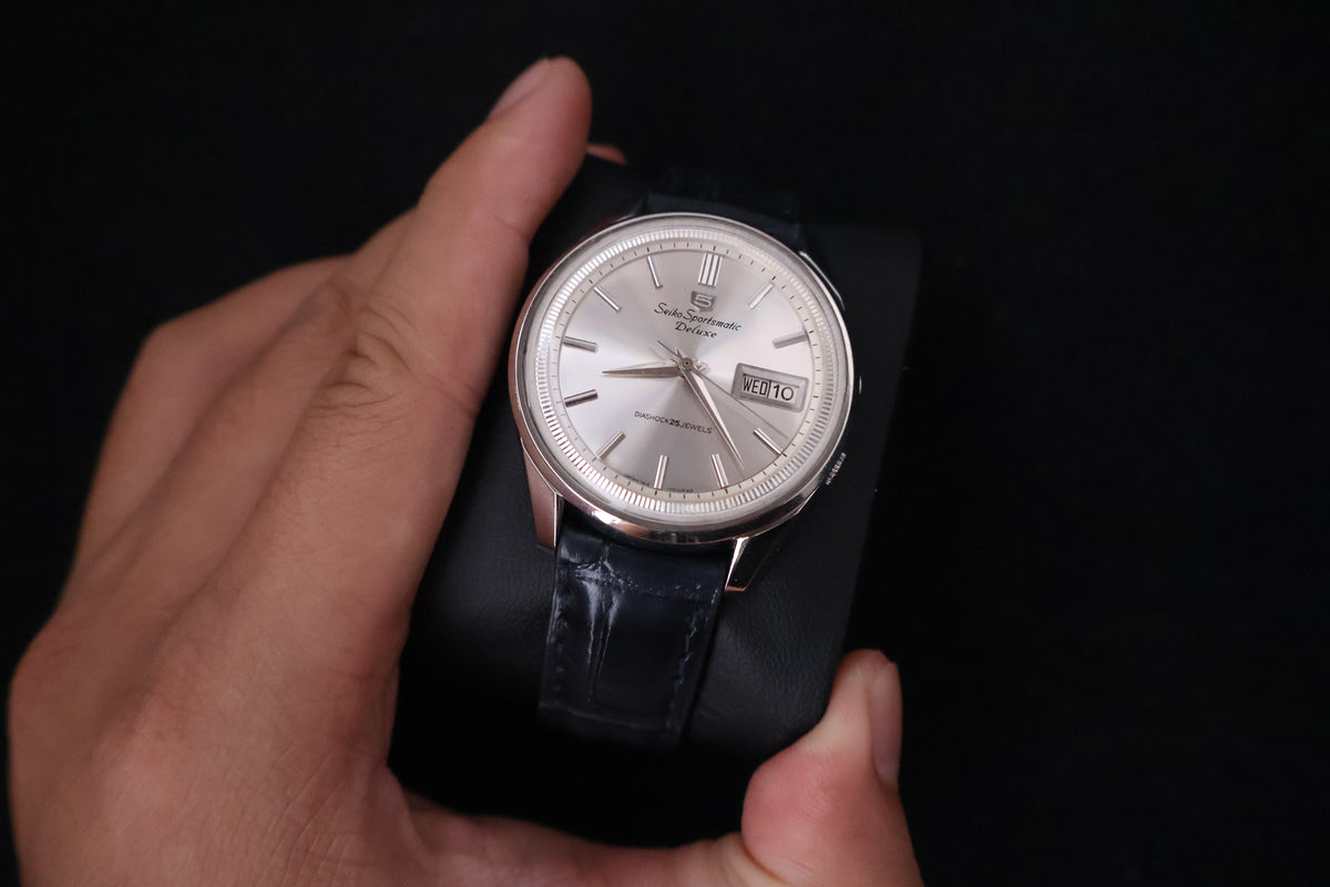 (SERVICED) Rare Vintage 1965 Seiko Sportsmatic 5 Deluxe 25 Jewels 7619-7010
