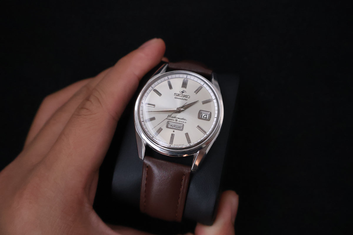 (SERVICED) Rare Vintage 1960s Seiko Seikomatic Weekdater 35 Jewels 6218-8970