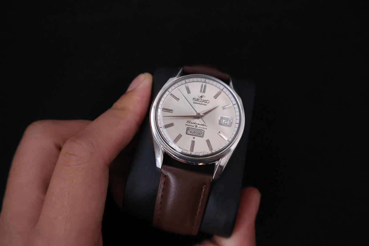 (SERVICED) Rare Vintage 1960s Seiko Seikomatic Weekdater 35 Jewels 6218-8970