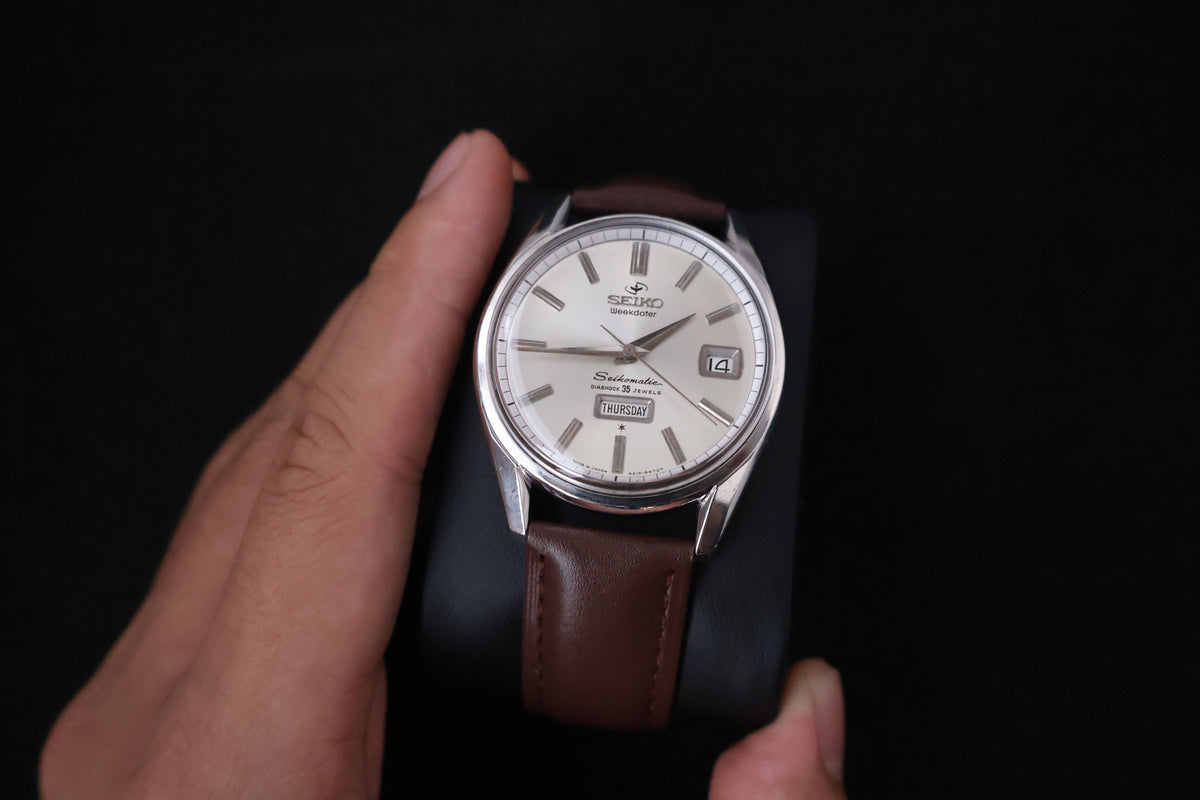 (SERVICED) Rare Vintage 1960s Seiko Seikomatic Weekdater 35 Jewels 6218-8970