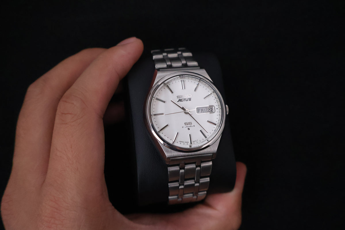 (SERVICED) Rare Vintage 1976 Seiko 5 Actus SS 21 Jewels 6306-8040