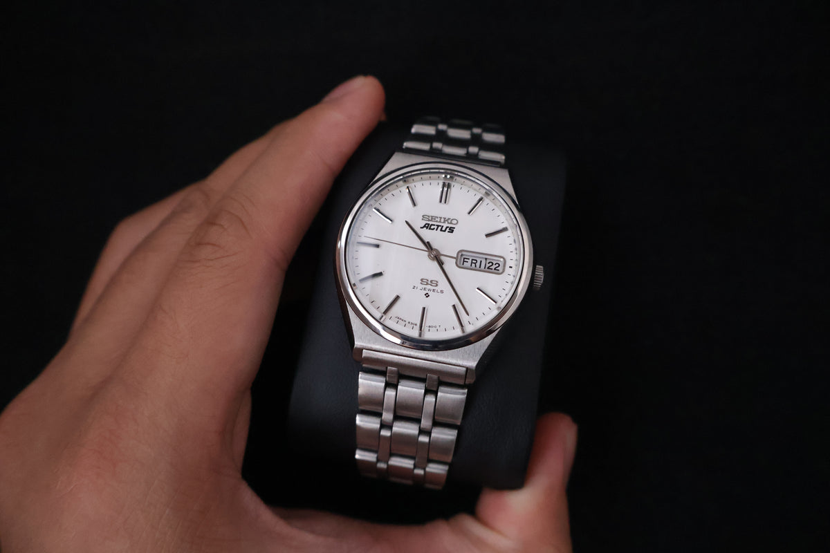 (SERVICED) Rare Vintage 1976 Seiko 5 Actus SS 21 Jewels 6306-8040