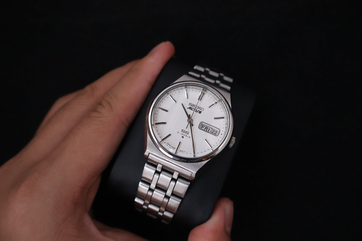 (SERVICED) Rare Vintage 1976 Seiko 5 Actus SS 21 Jewels 6306-8040
