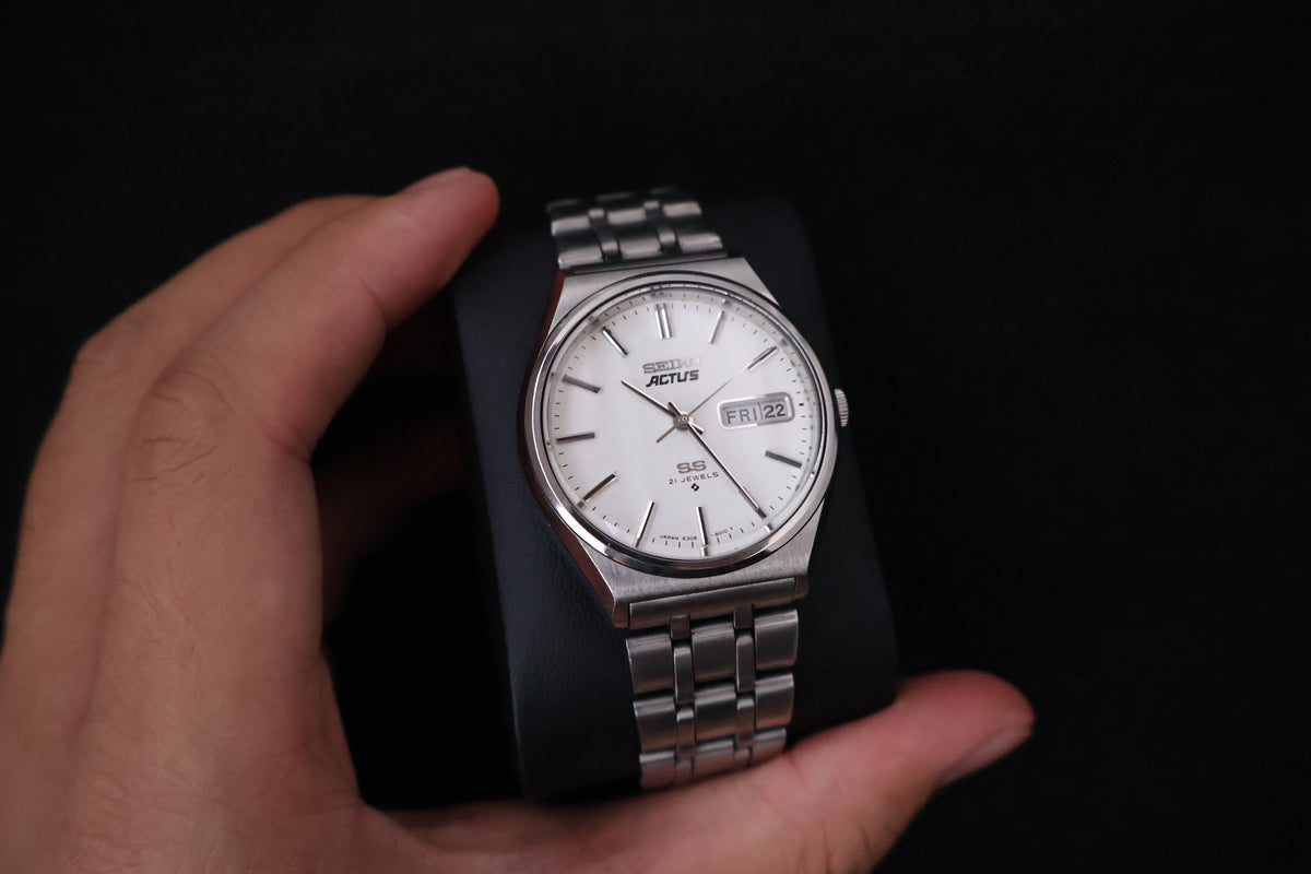 (SERVICED) Rare Vintage 1976 Seiko 5 Actus SS 21 Jewels 6306-8040