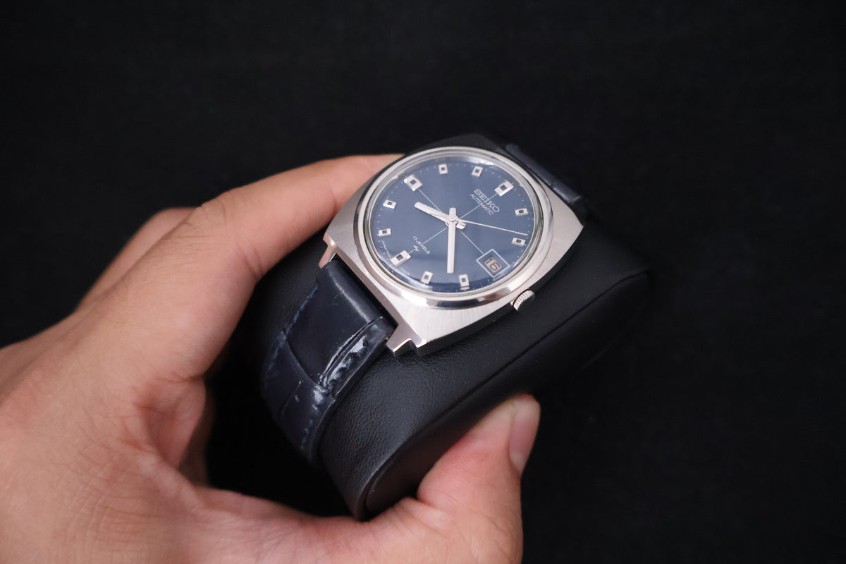 (SERVICED) Rare Vintage 1972 Seiko 17 Jewels Blue Dial 7005-7001