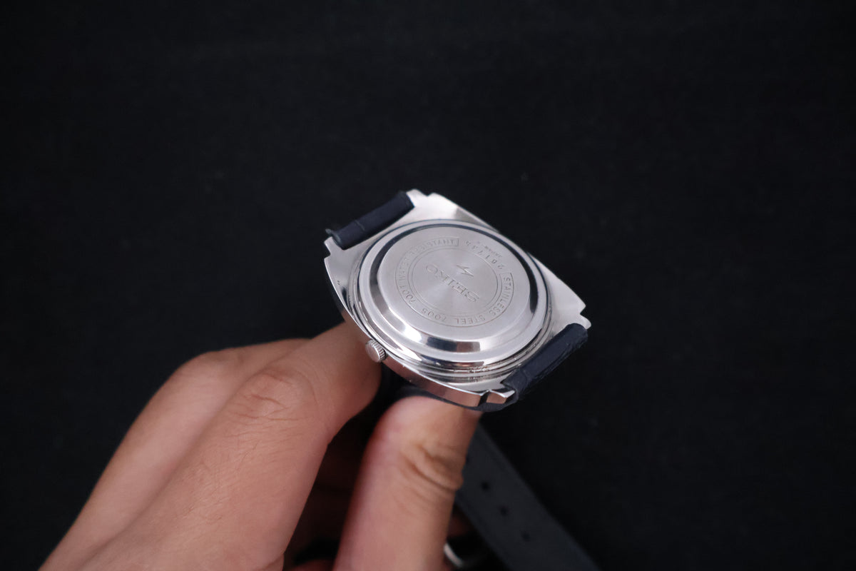 (SERVICED) Rare Vintage 1972 Seiko 17 Jewels Blue Dial 7005-7001