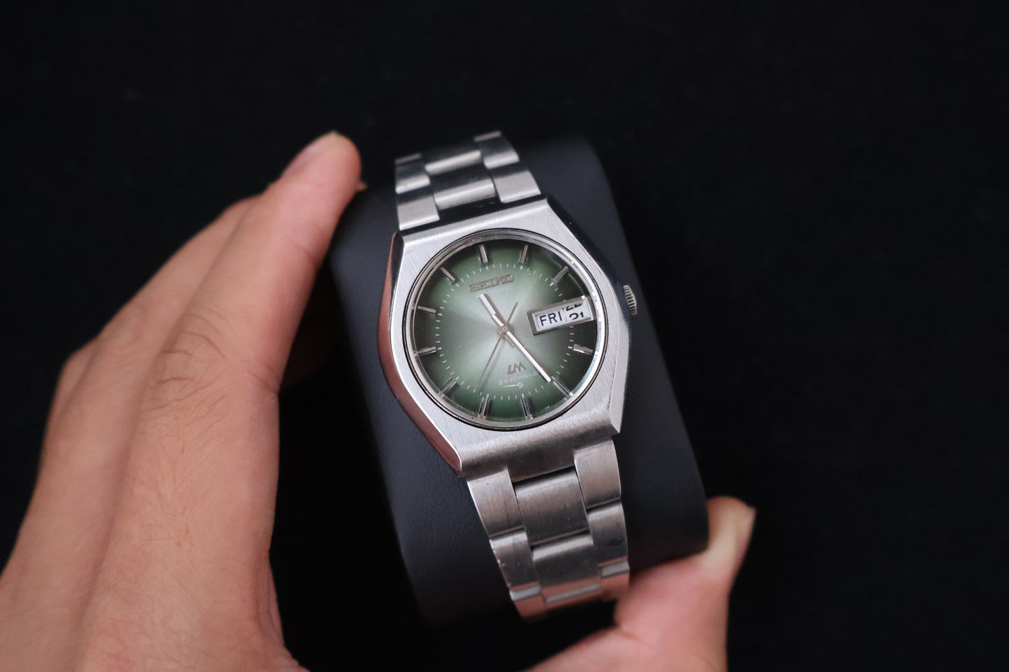 (SERVICED) Rare Vintage 1972 Seiko Lord Matic Green Dial 25 Jewels 5606-6060