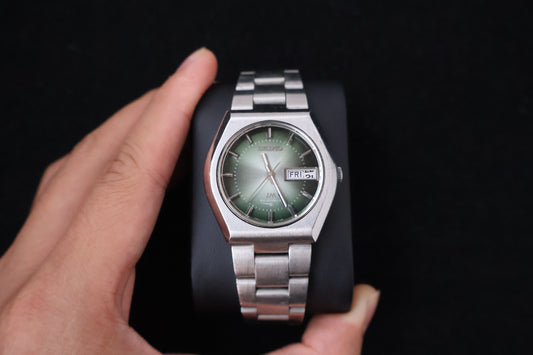 (SERVICED) Rare Vintage 1972 Seiko Lord Matic Green Dial 25 Jewels 5606-6060