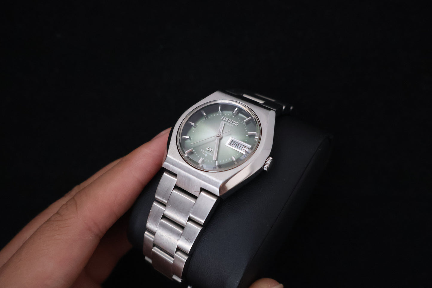 (SERVICED) Rare Vintage 1972 Seiko Lord Matic Green Dial 25 Jewels 5606-6060