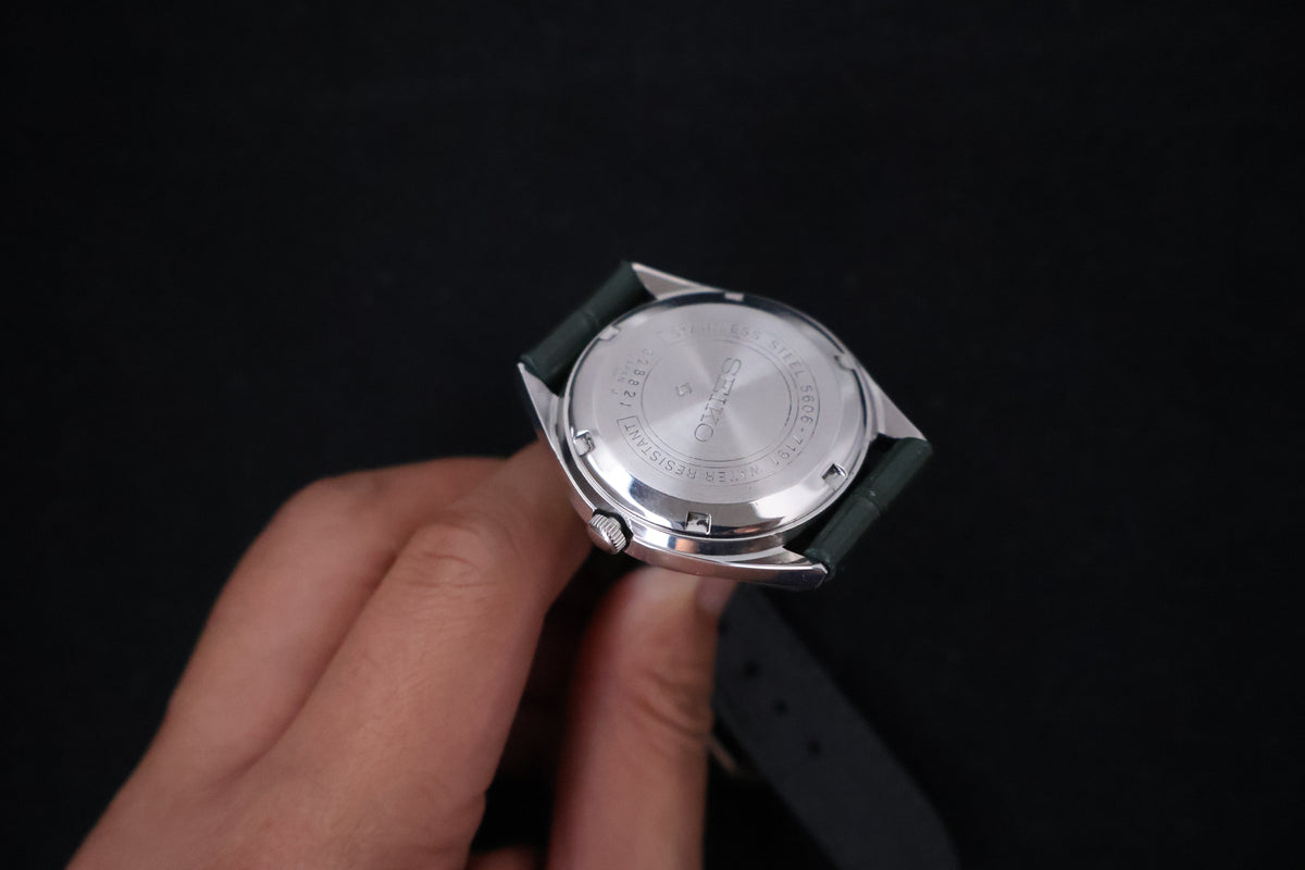(SERVICED) Rare Vintage 1973 Seiko Lord Matic LM Green Dial 25 Jewels 5606-7191