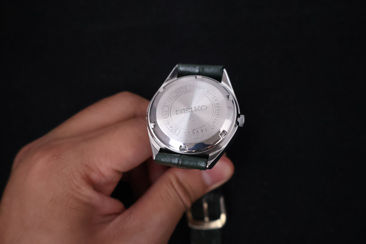 (SERVICED) Rare Vintage 1973 Seiko Lord Matic LM Green Dial 25 Jewels 5606-7191