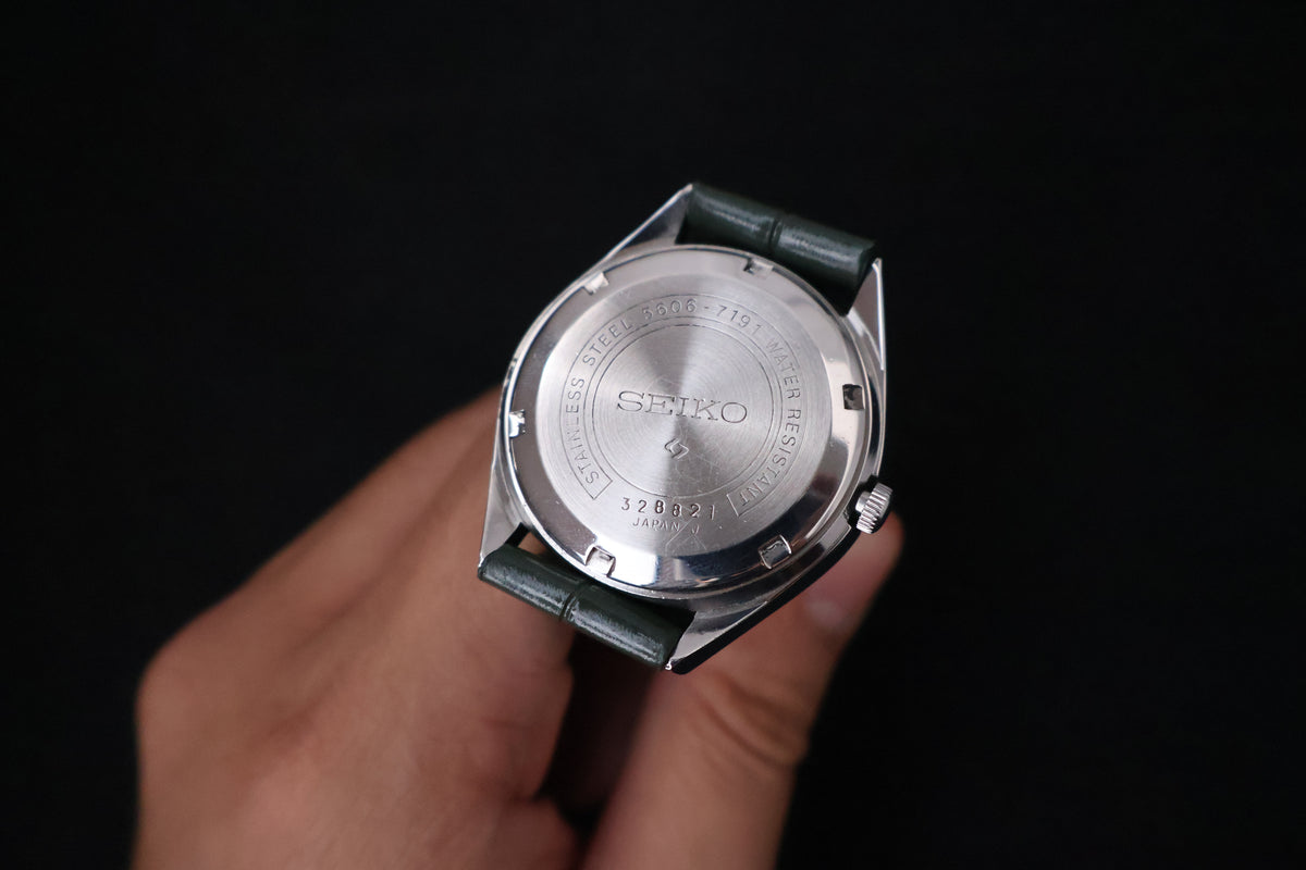 (SERVICED) Rare Vintage 1973 Seiko Lord Matic LM Green Dial 25 Jewels 5606-7191