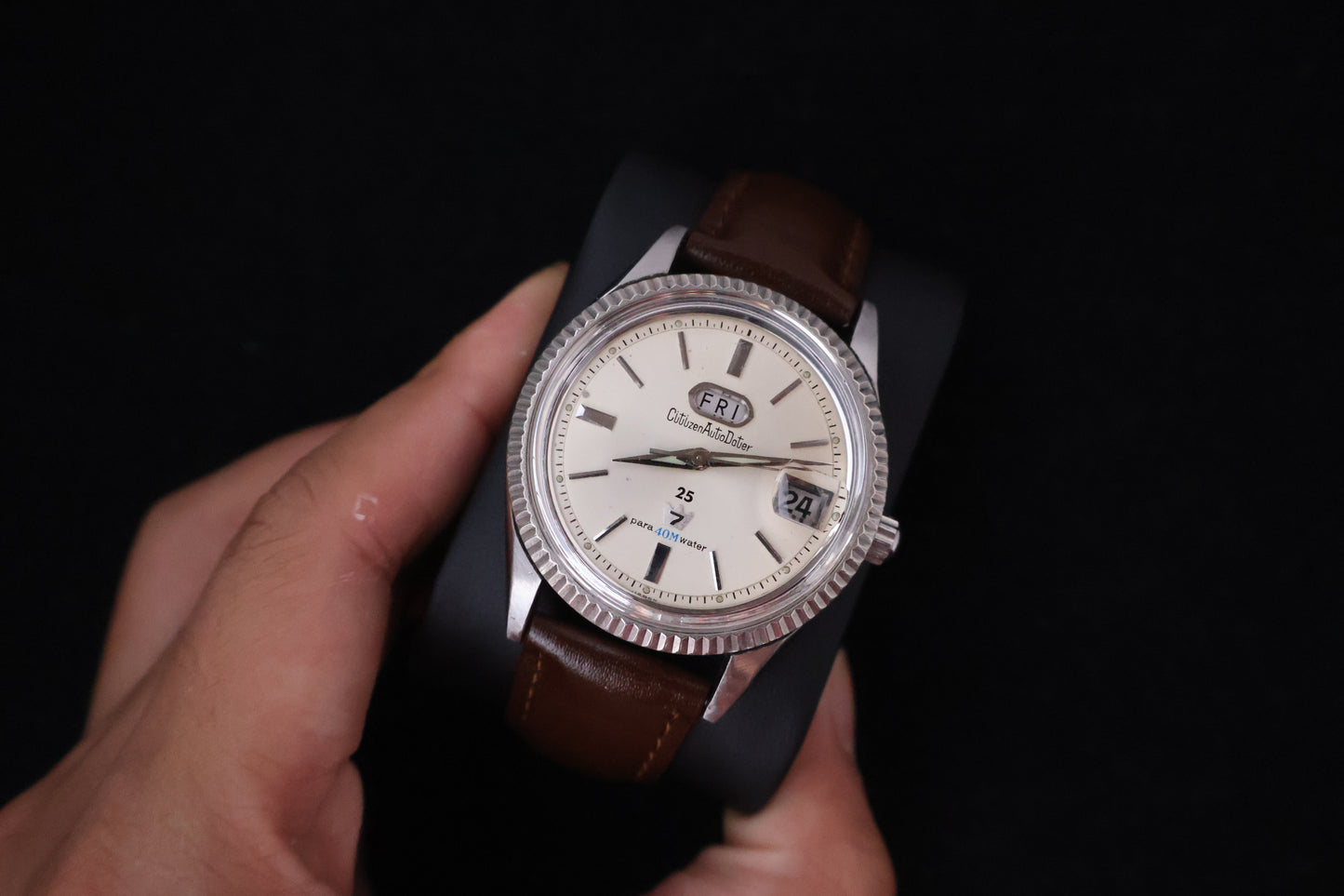 (SERVICED) Rare Vintage 1965 Citizen Auto Dater 7 Para 40m Water 25 Jewels