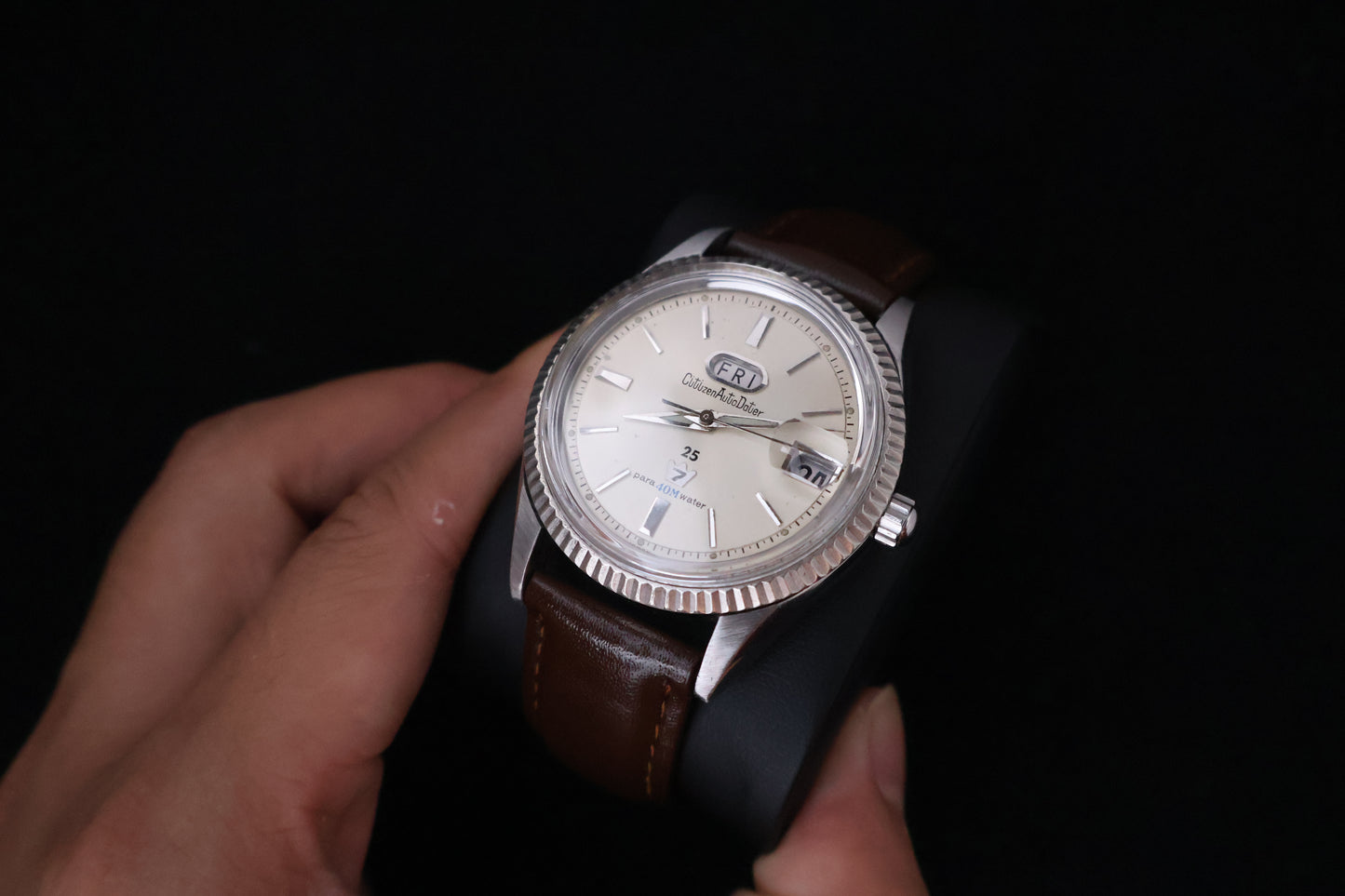 (SERVICED) Rare Vintage 1965 Citizen Auto Dater 7 Para 40m Water 25 Jewels