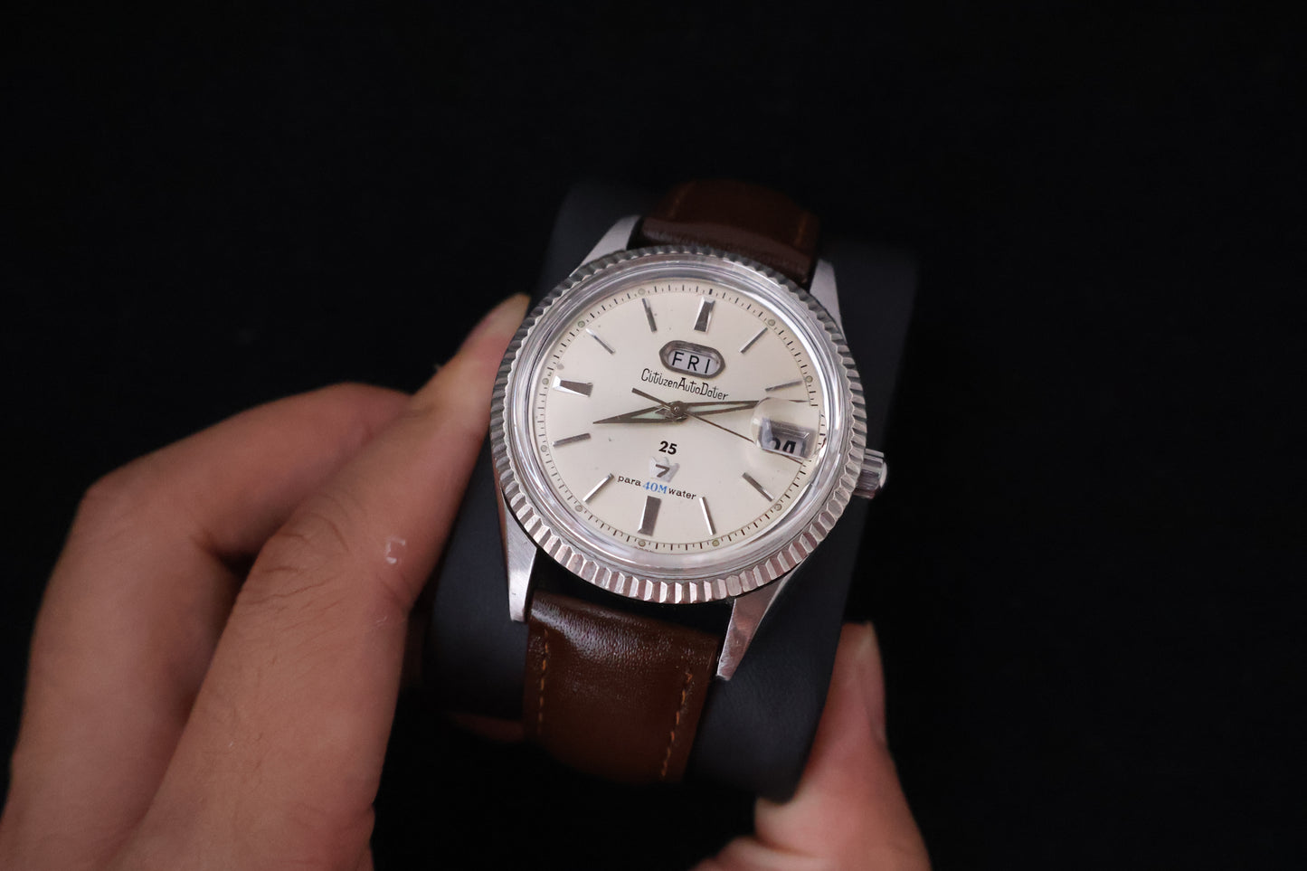 (SERVICED) Rare Vintage 1965 Citizen Auto Dater 7 Para 40m Water 25 Jewels