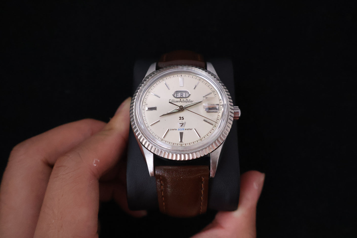 (SERVICED) Rare Vintage 1965 Citizen Auto Dater 7 Para 40m Water 25 Jewels