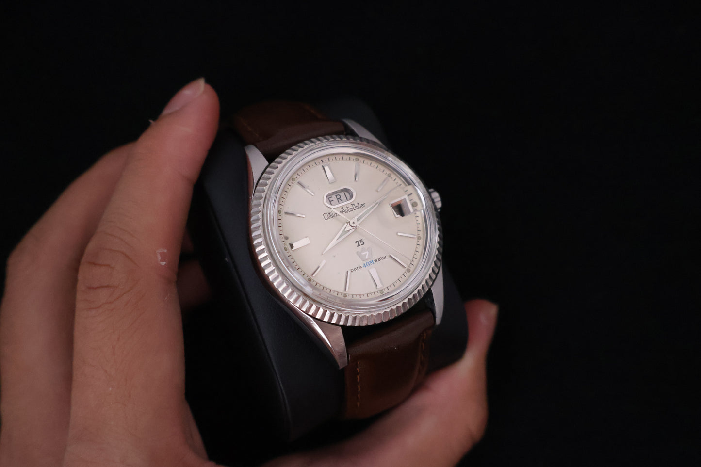 (SERVICED) Rare Vintage 1965 Citizen Auto Dater 7 Para 40m Water 25 Jewels