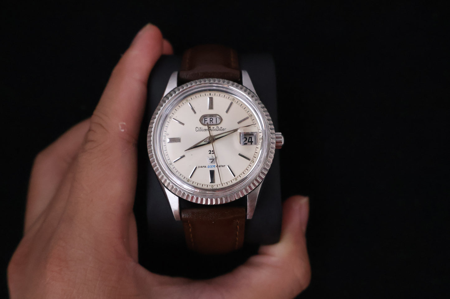(SERVICED) Rare Vintage 1965 Citizen Auto Dater 7 Para 40m Water 25 Jewels