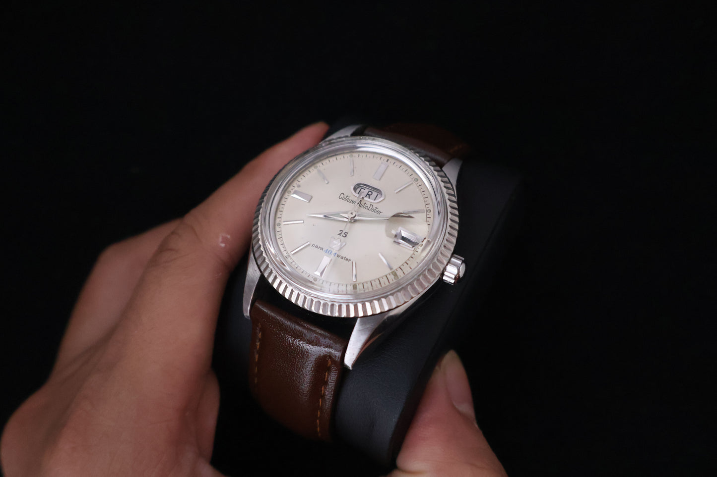 (SERVICED) Rare Vintage 1965 Citizen Auto Dater 7 Para 40m Water 25 Jewels