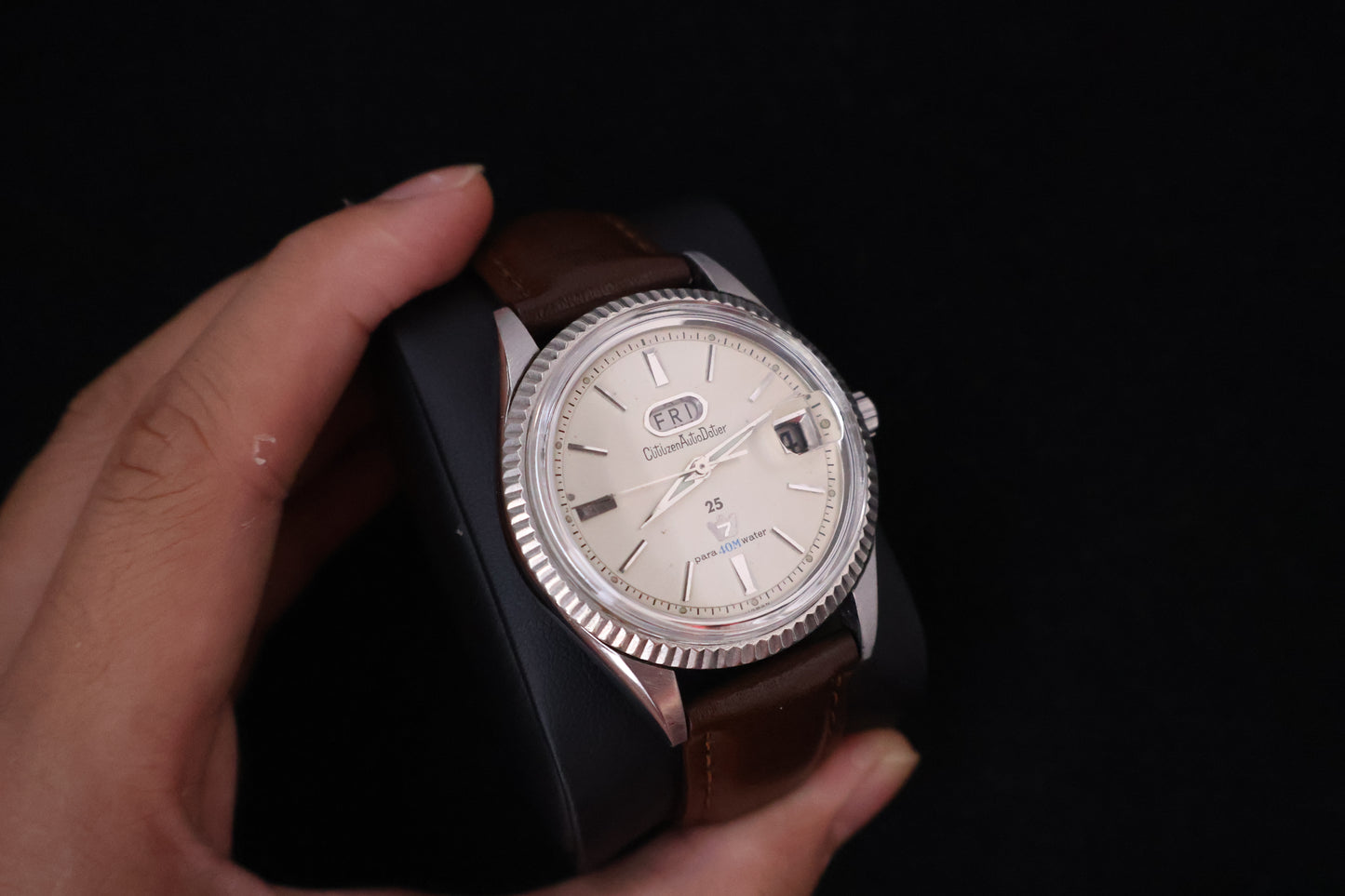 (SERVICED) Rare Vintage 1965 Citizen Auto Dater 7 Para 40m Water 25 Jewels