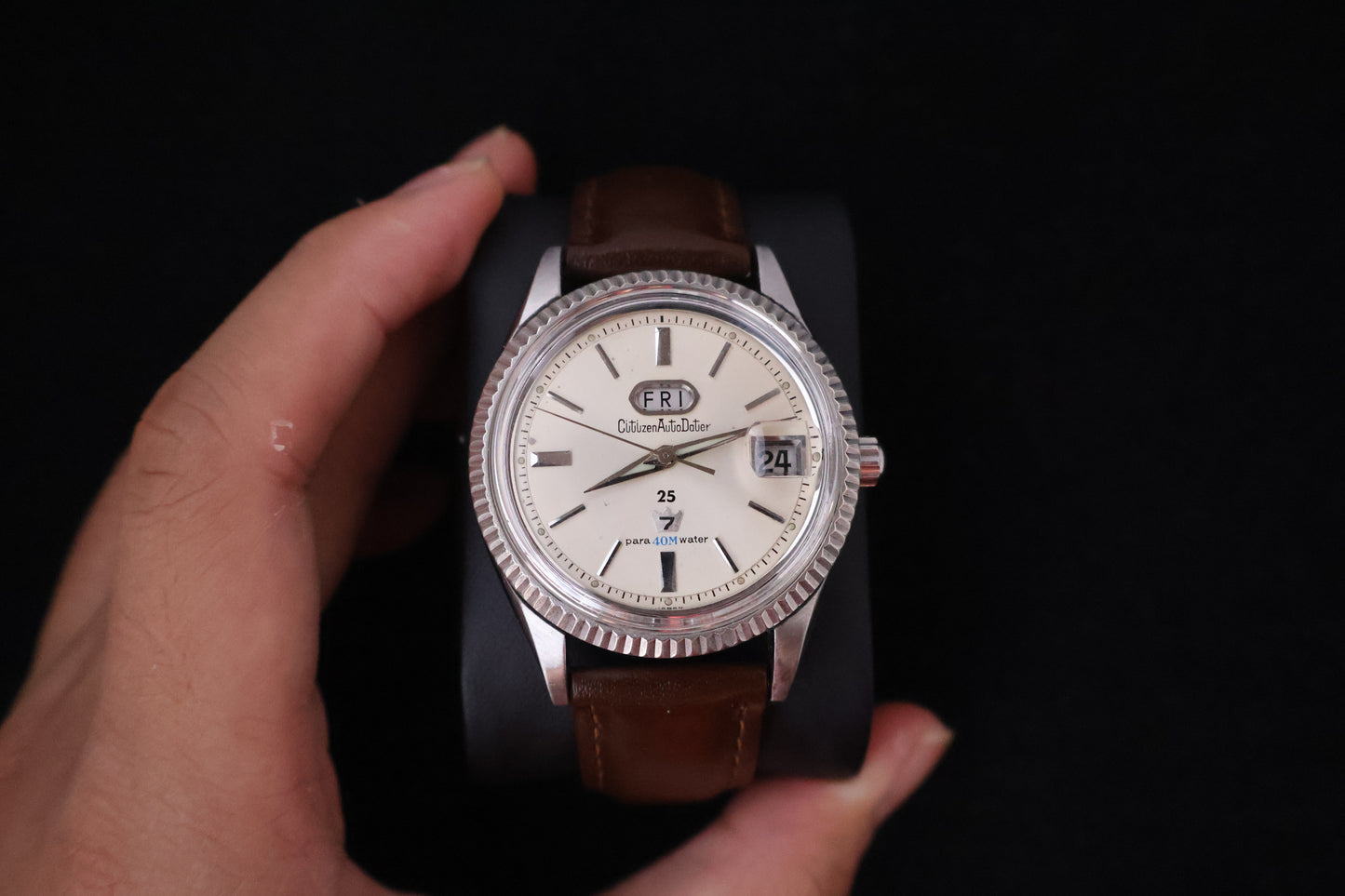 (SERVICED) Rare Vintage 1965 Citizen Auto Dater 7 Para 40m Water 25 Jewels