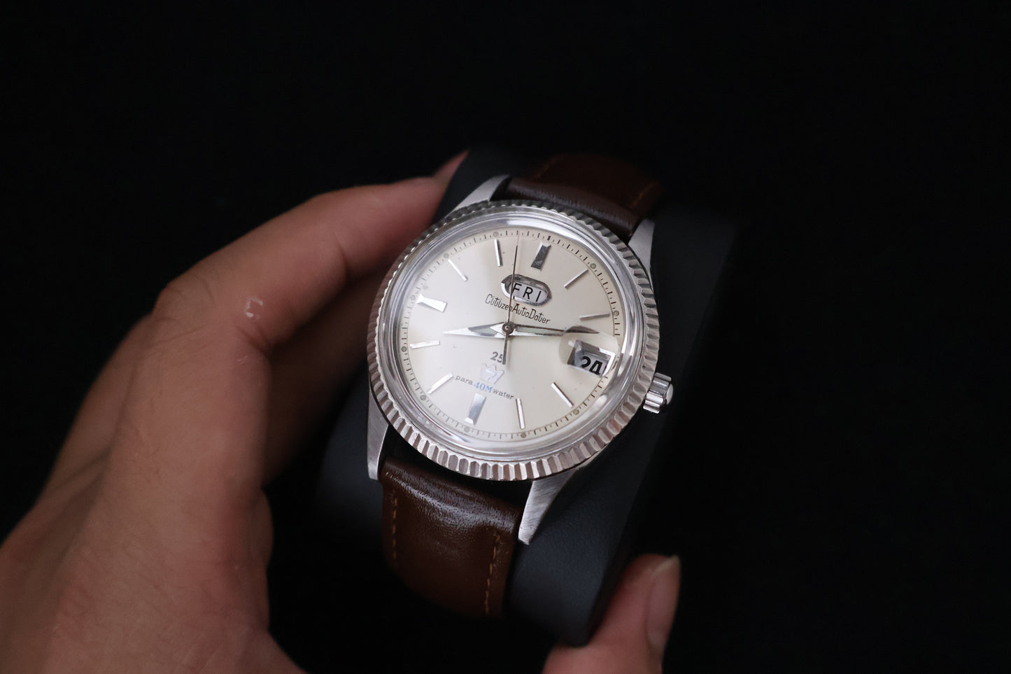 (SERVICED) Rare Vintage 1965 Citizen Auto Dater 7 Para 40m Water 25 Jewels
