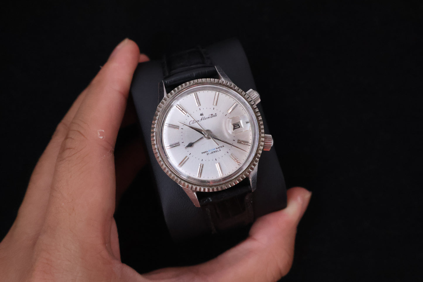 (SERVICED) Rare Vintage 1965 Citizen Alarm Date 21 Jewels - ALDS 51301a-Y