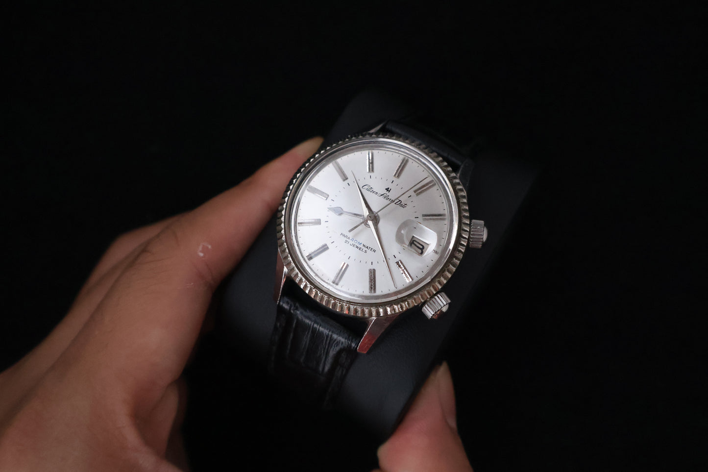 (SERVICED) Rare Vintage 1965 Citizen Alarm Date 21 Jewels - ALDS 51301a-Y