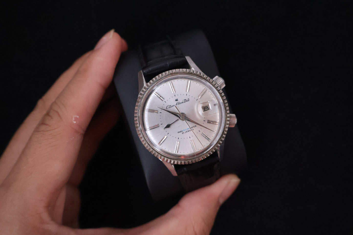 (SERVICED) Rare Vintage 1965 Citizen Alarm Date 21 Jewels - ALDS 51301a-Y