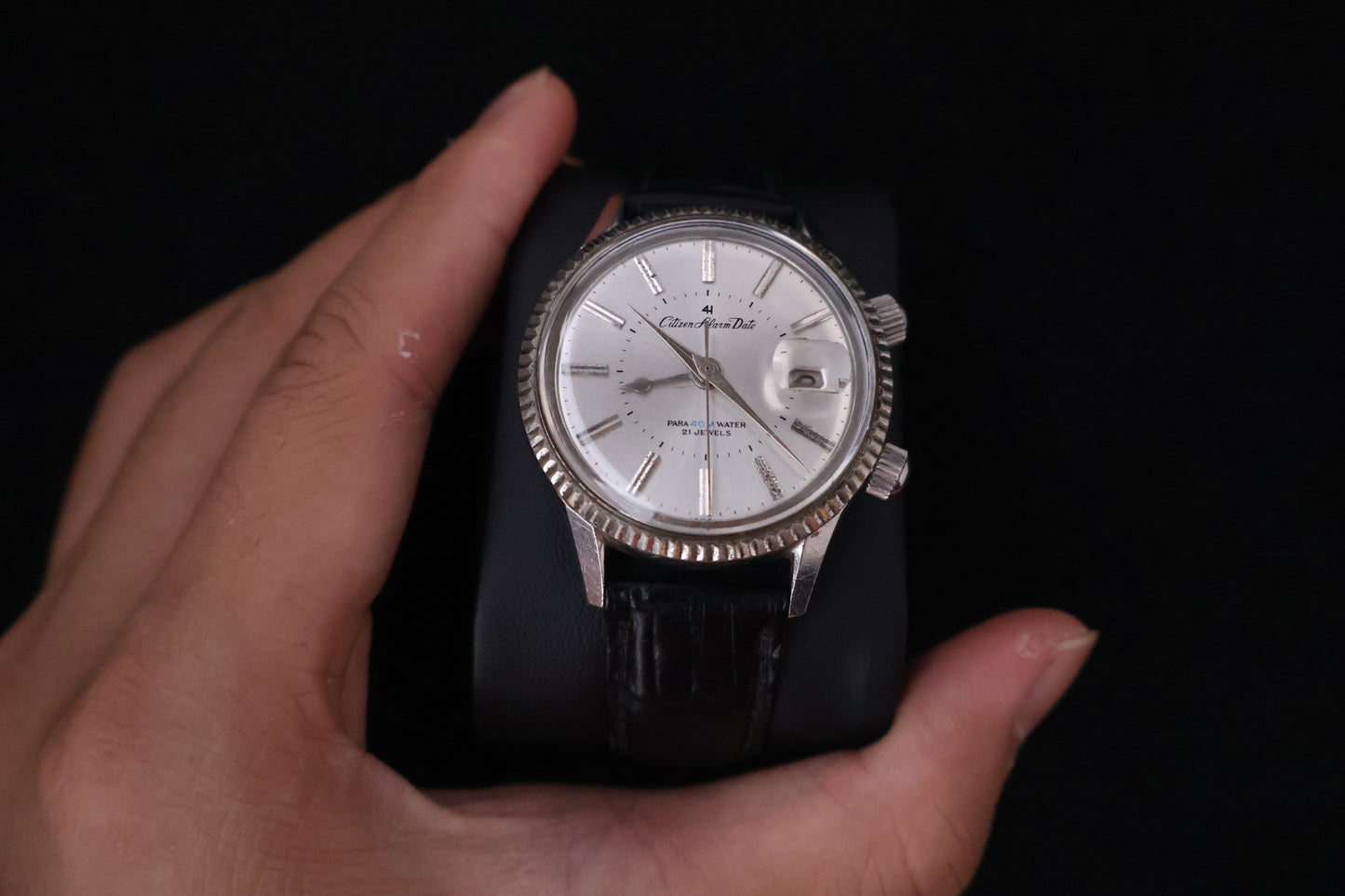 (SERVICED) Rare Vintage 1965 Citizen Alarm Date 21 Jewels - ALDS 51301a-Y