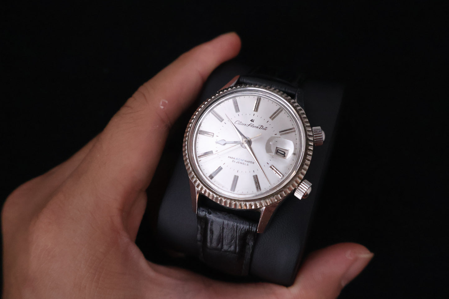 (SERVICED) Rare Vintage 1965 Citizen Alarm Date 21 Jewels - ALDS 51301a-Y