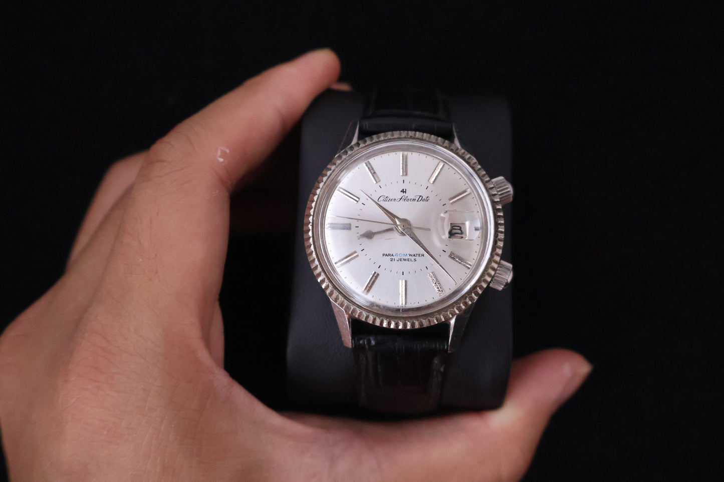 (SERVICED) Rare Vintage 1965 Citizen Alarm Date 21 Jewels - ALDS 51301a-Y