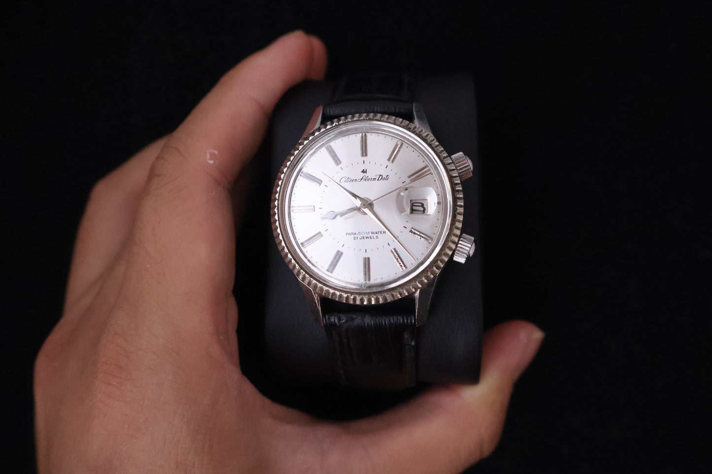 (SERVICED) Rare Vintage 1965 Citizen Alarm Date 21 Jewels - ALDS 51301a-Y