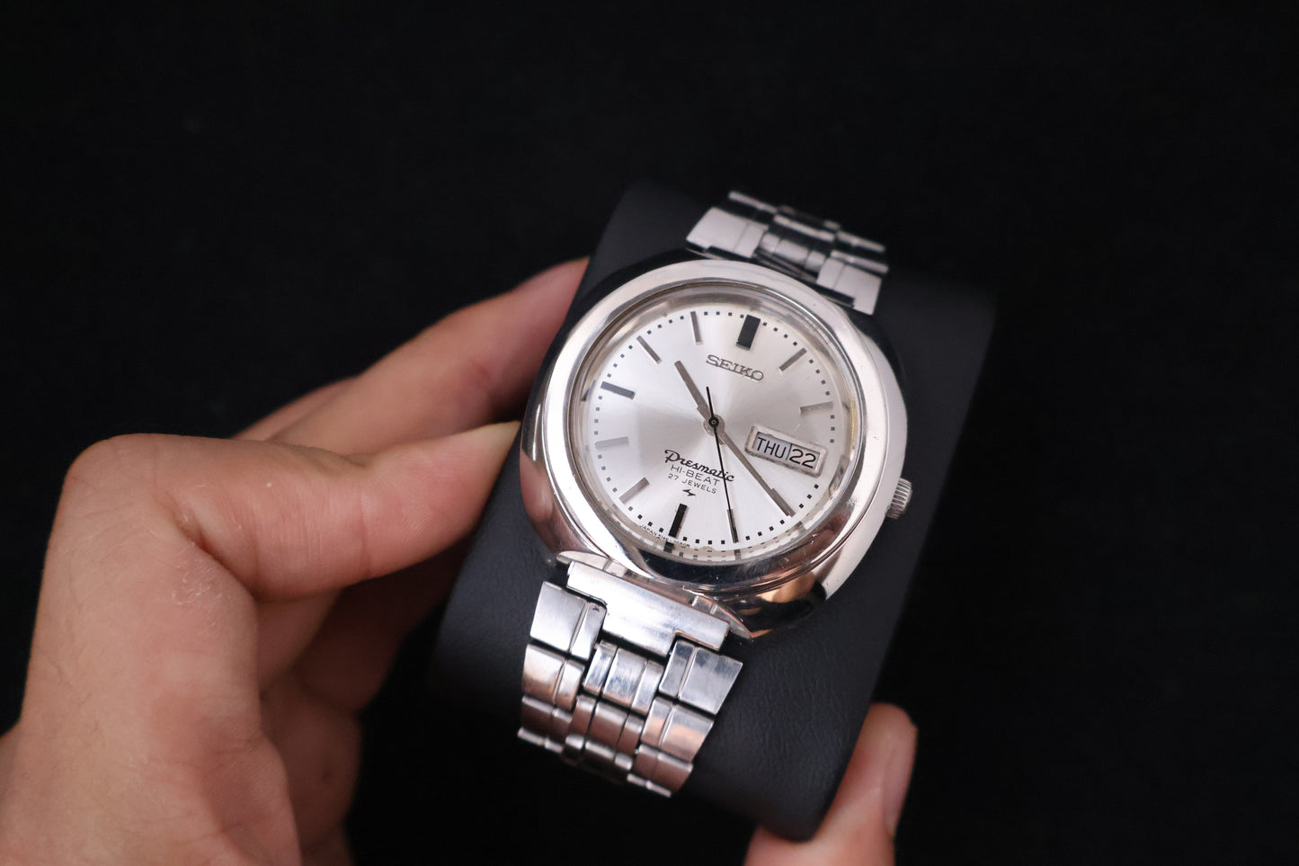 (SERVICED) Rare Vintage 1969 Seiko Presmatic Hi-Beat 27 Jewels 5146-7030