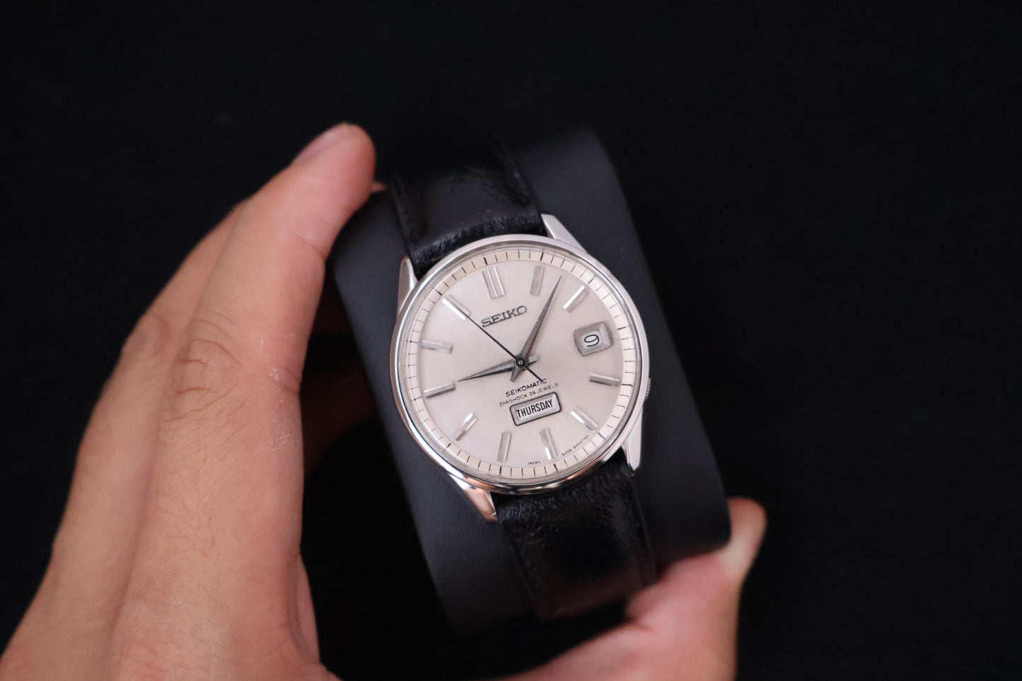 (SERVICED) Rare Vintage 1966 Seiko Seikomatic Diashock 26 Jewels 6206-8040
