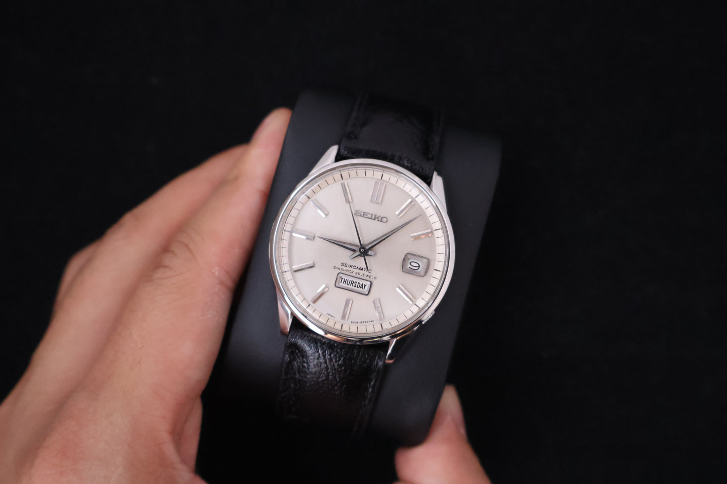 (SERVICED) Rare Vintage 1966 Seiko Seikomatic Diashock 26 Jewels 6206-8040