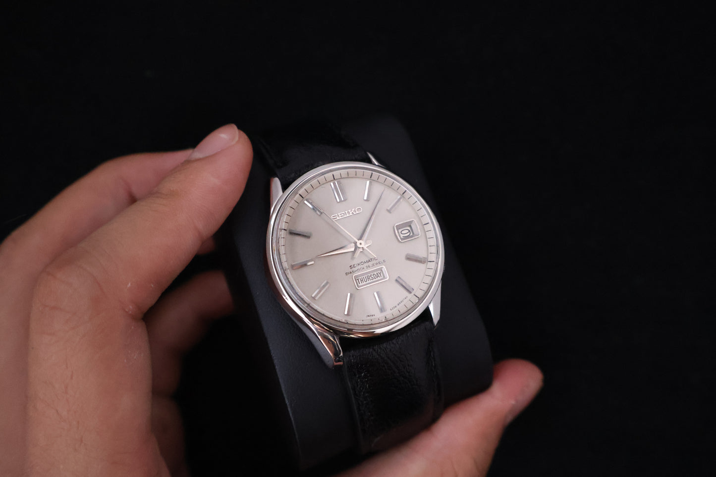 (SERVICED) Rare Vintage 1966 Seiko Seikomatic Diashock 26 Jewels 6206-8040