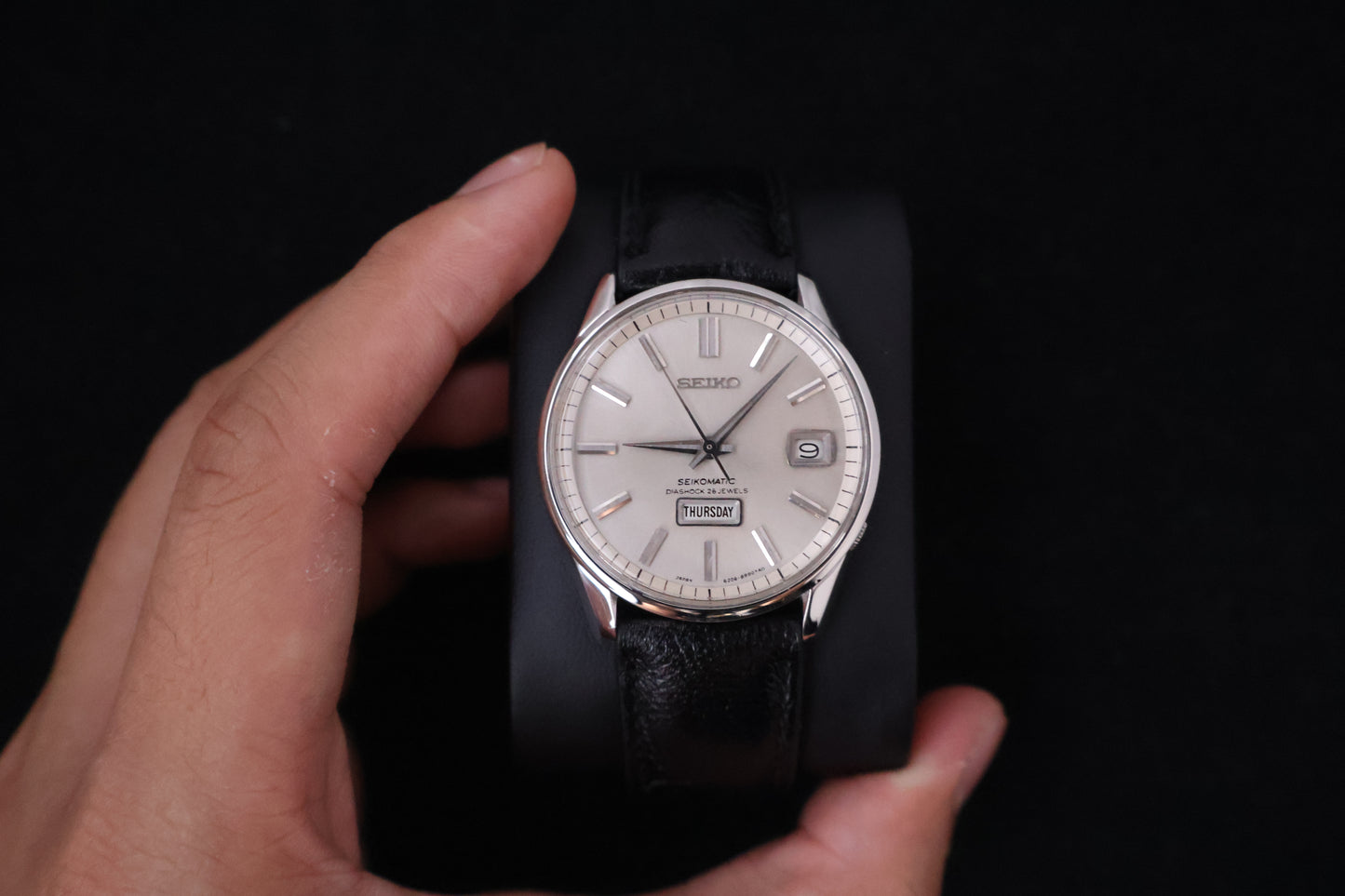 (SERVICED) Rare Vintage 1966 Seiko Seikomatic Diashock 26 Jewels 6206-8040
