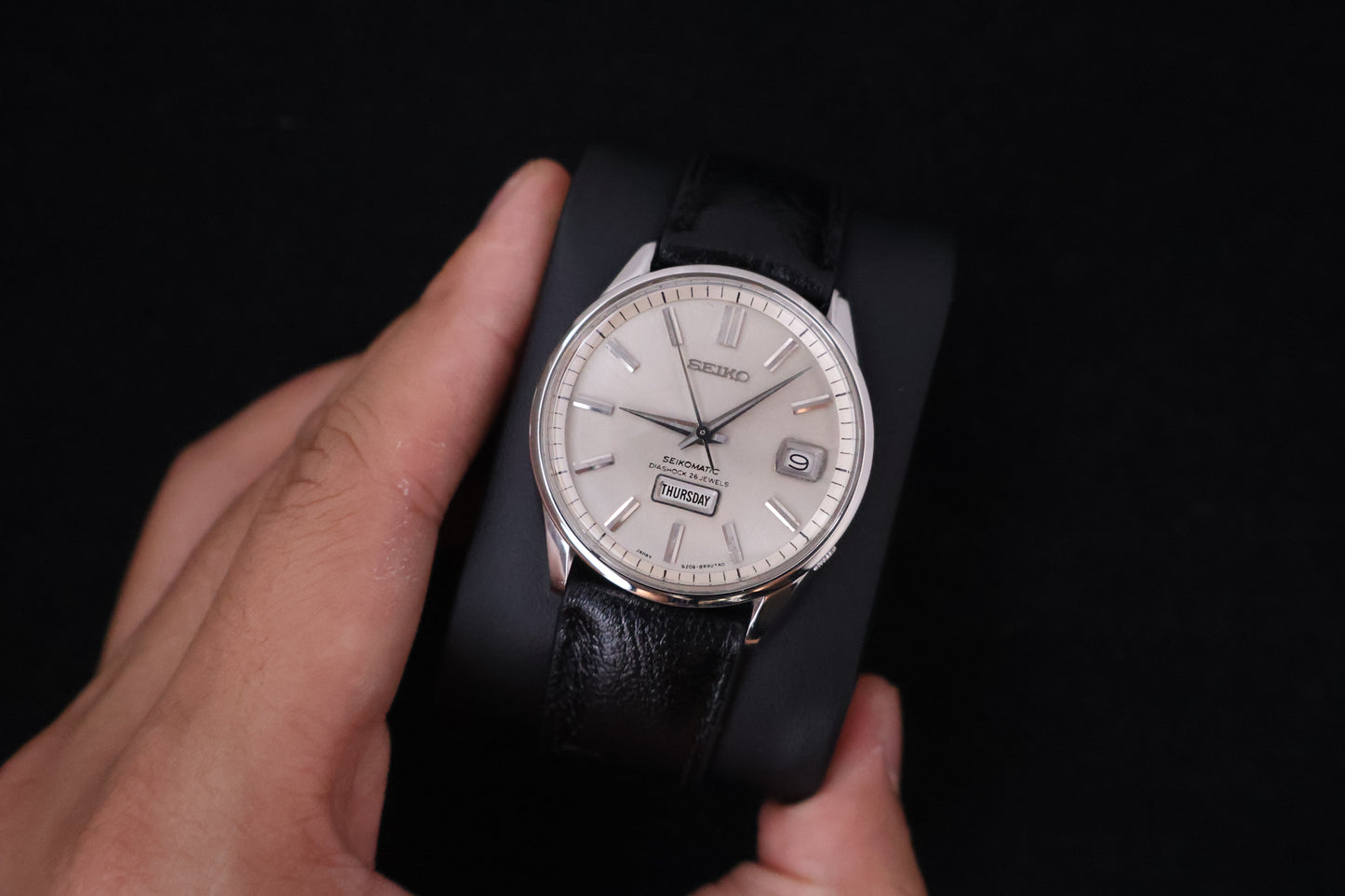 (SERVICED) Rare Vintage 1966 Seiko Seikomatic Diashock 26 Jewels 6206-8040