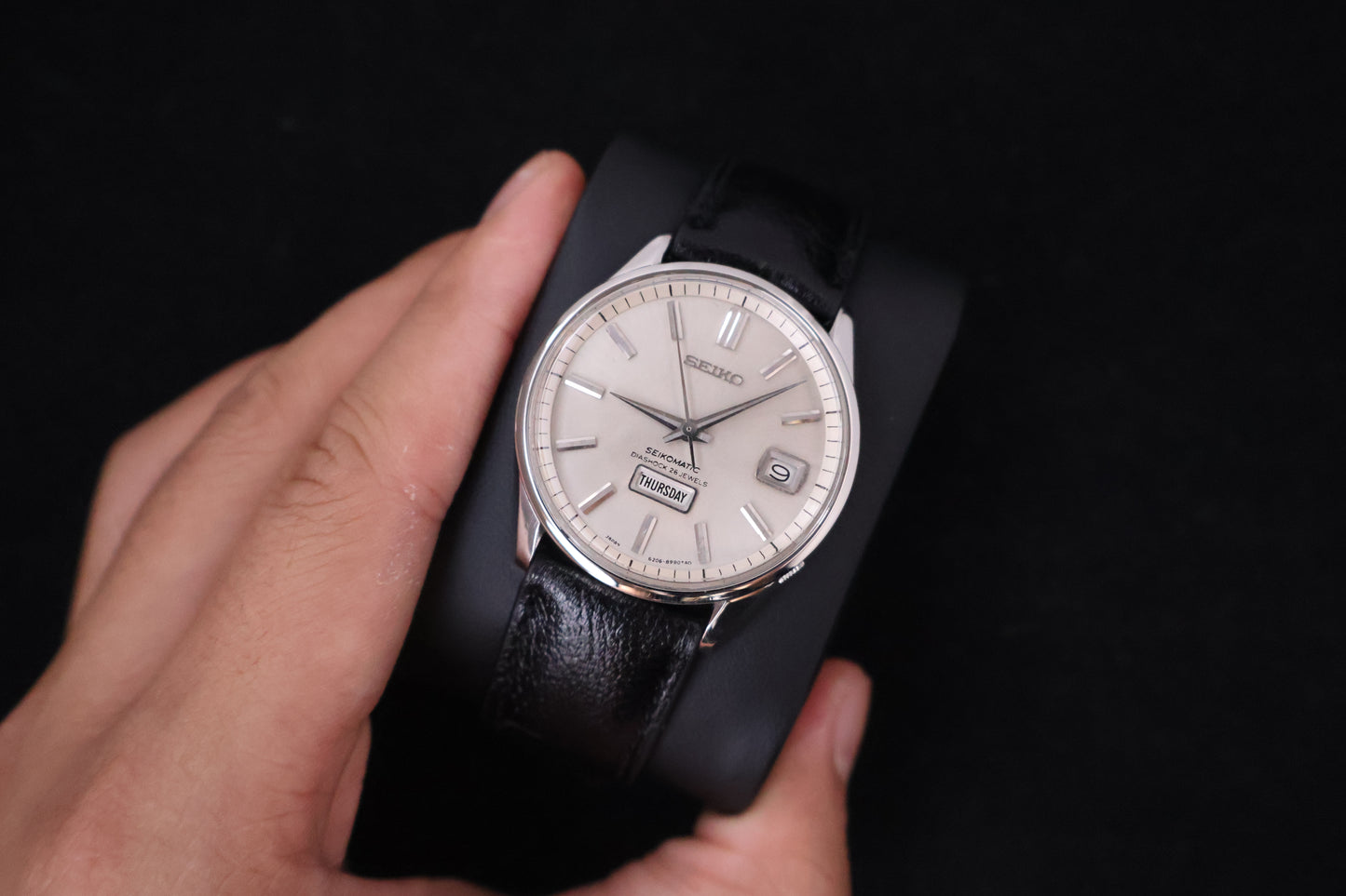(SERVICED) Rare Vintage 1966 Seiko Seikomatic Diashock 26 Jewels 6206-8040