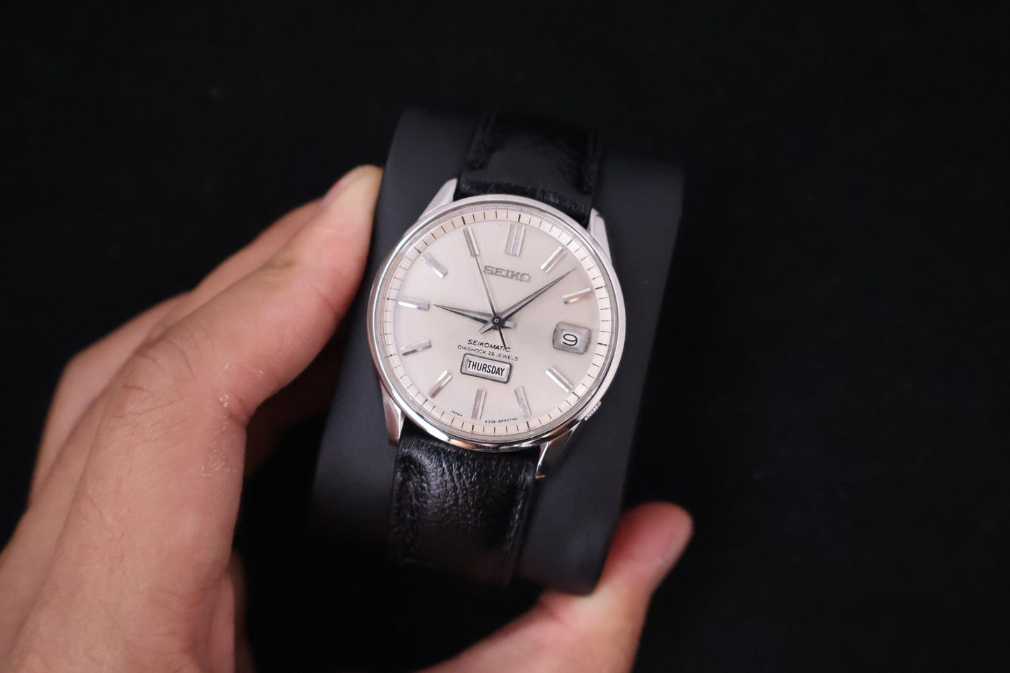 (SERVICED) Rare Vintage 1966 Seiko Seikomatic Diashock 26 Jewels 6206-8040